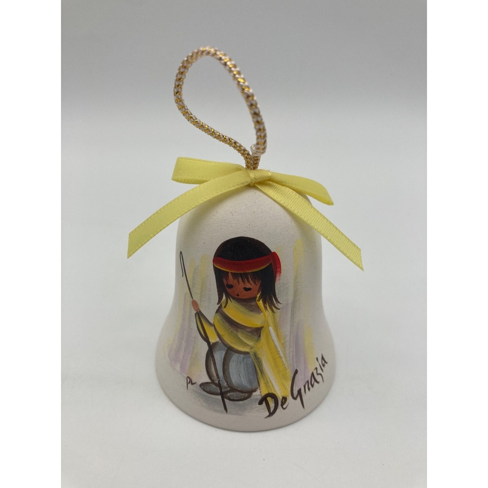 Vintage DeGrazia 1989 Annual Christmas Bell Ornament Limited Edition